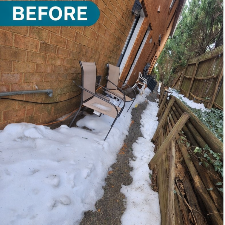 Home before retaining wall